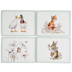 Wrendale Designs by Hannah Dale Set of 4 Placements - Wild Flowers