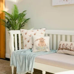 Wrendale Designs by Hannah Dale Cushion - Bright Eyes