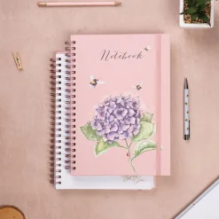 Wrendale Designs by Hannah Dale A4 Spiral Notebook - Hydrangea Bee