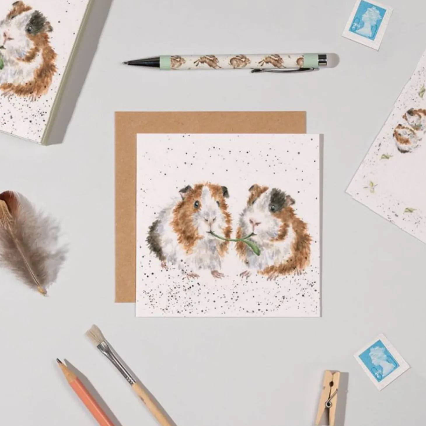 Wrendale Designs by Hannah Dale Notecard Pack - Lettuce Be Friends