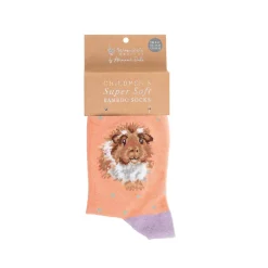 Wrendale Designs By Hannah Dale Childrens 9 to 12 Bamboo Socks - Grinny Pig