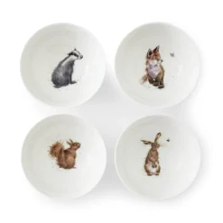 Wrendale Designs by Hannah Dale 4-Piece Deep Bowl Set - Woodland Animals