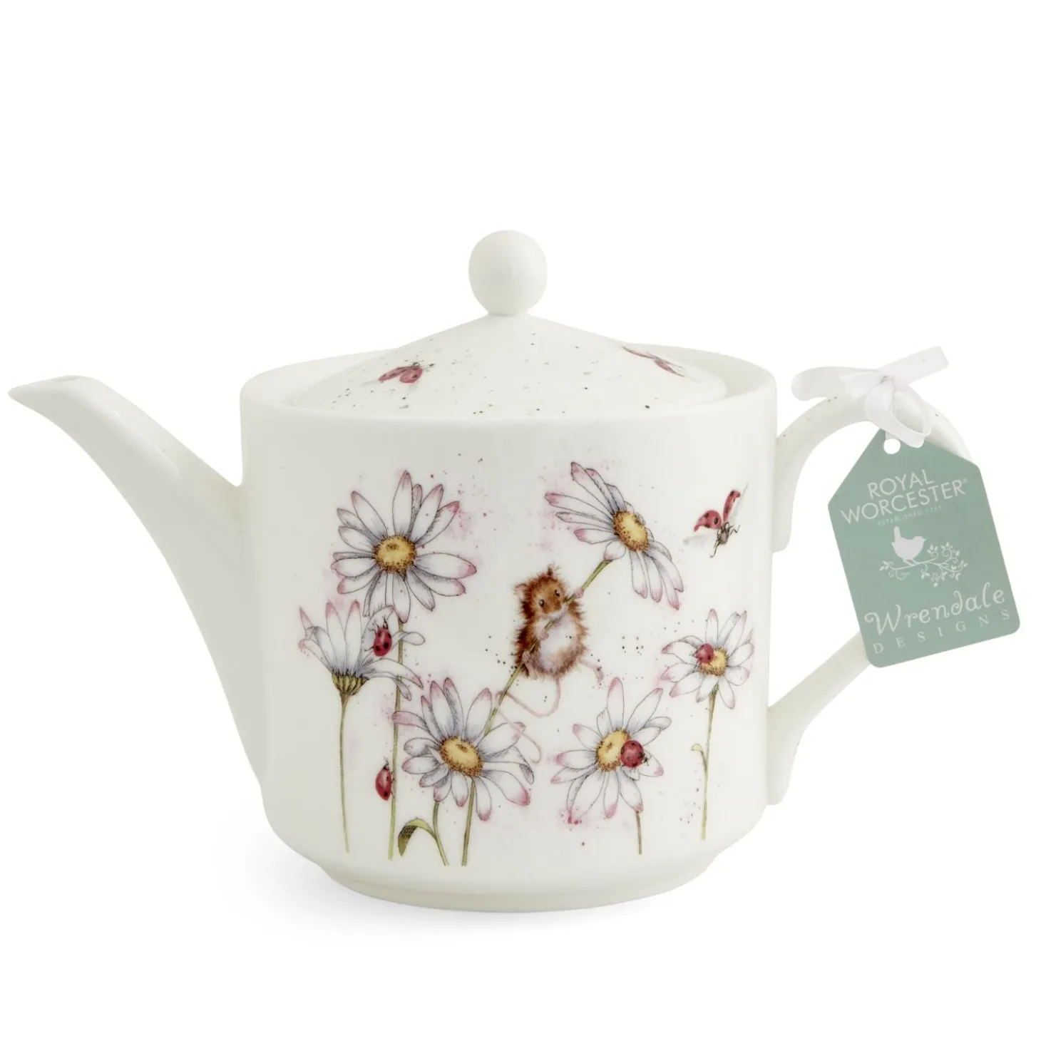 Wrendale Designs by Hannah Dale 2 Pint Teapot - Oops A Daisy
