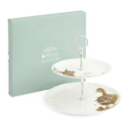 Wrendale Designs by Hannah Dale 2 Tier Porcelain Cake Stand