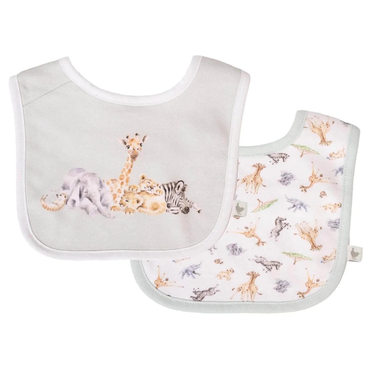 Wrendale Designs by Hannah Dale Little Wren 100% Cotton Bib Gift Set - Little Savannah