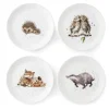 Wrendale Designs by Hannah Dale 4-Piece Coupe Lunch Plate Set - Woodland Animals