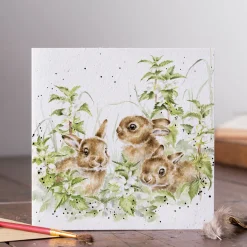 Wrendale Designs by Hannah Dale Card - Spring Hares