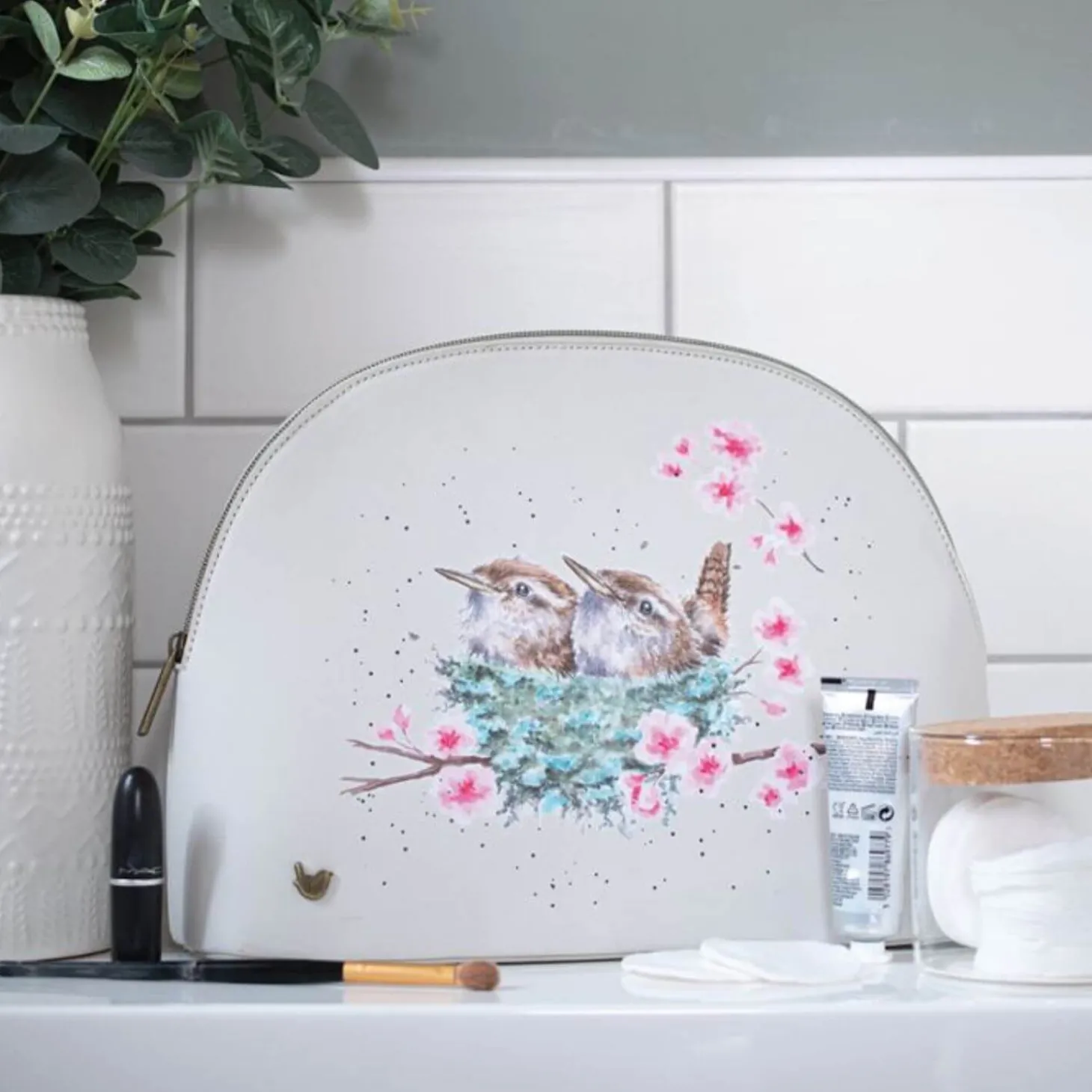 Wrendale Designs Large Cosmetic Bag - Home Tweet Home