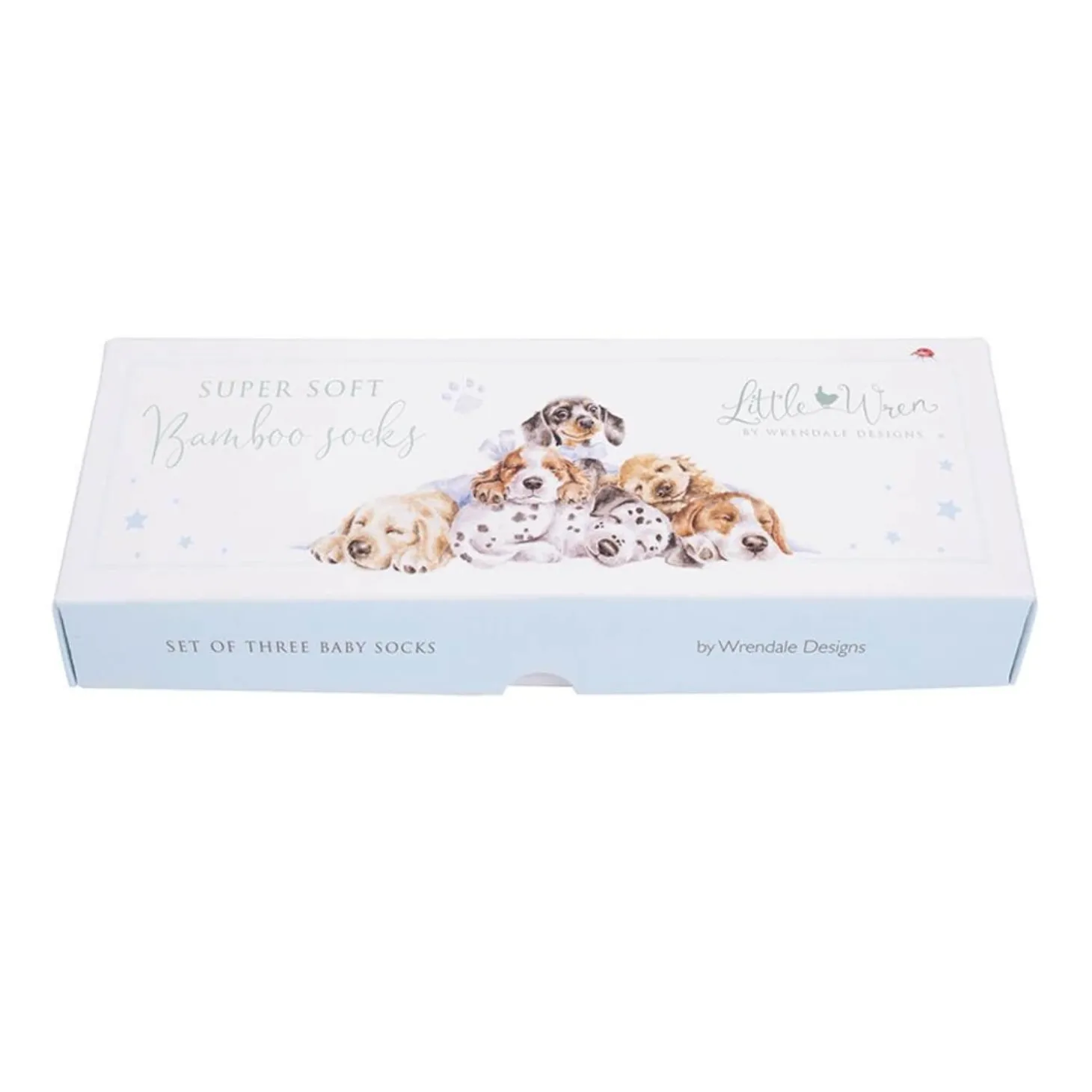 Wrendale Designs Little Wren Little Paws Dog Bamboo Baby Socks - 0-6 Months