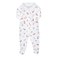 Wrendale Designs Little Wren  Little Paws Printed Babygrow - 0-3 Months
