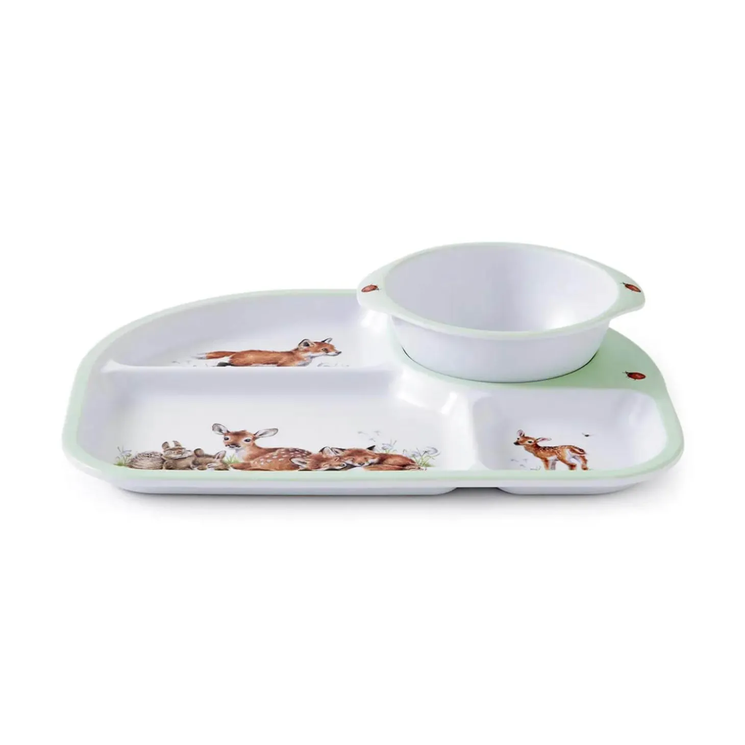 Wrendale Designs Little Wren Melamine Divided Plate & Bowl Set