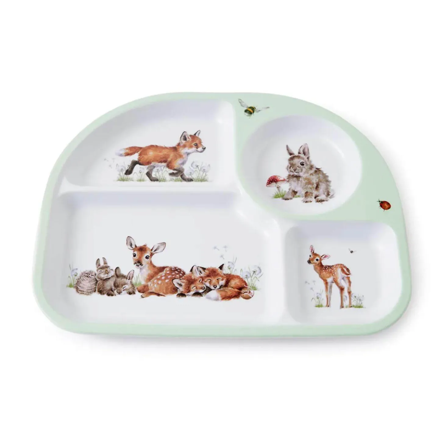 Wrendale Designs Little Wren Melamine Divided Plate & Bowl Set