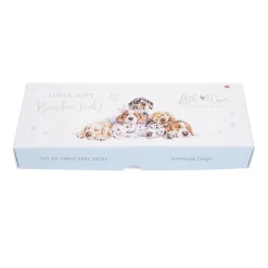 Wrendale Designs Little Wren Little Paws Dog Bamboo Baby Socks - 6-12 Months
