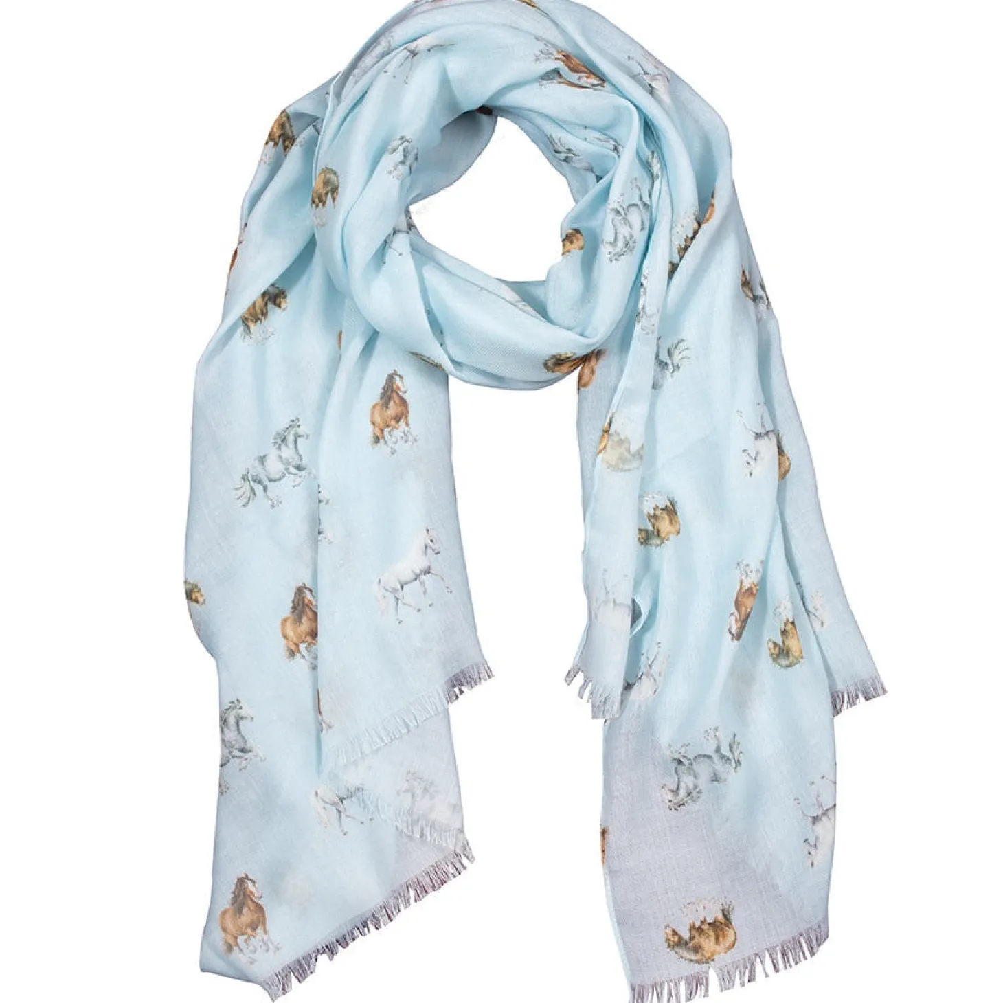 Wrendale Designs Scarf - Feathers & Forelocks Horses