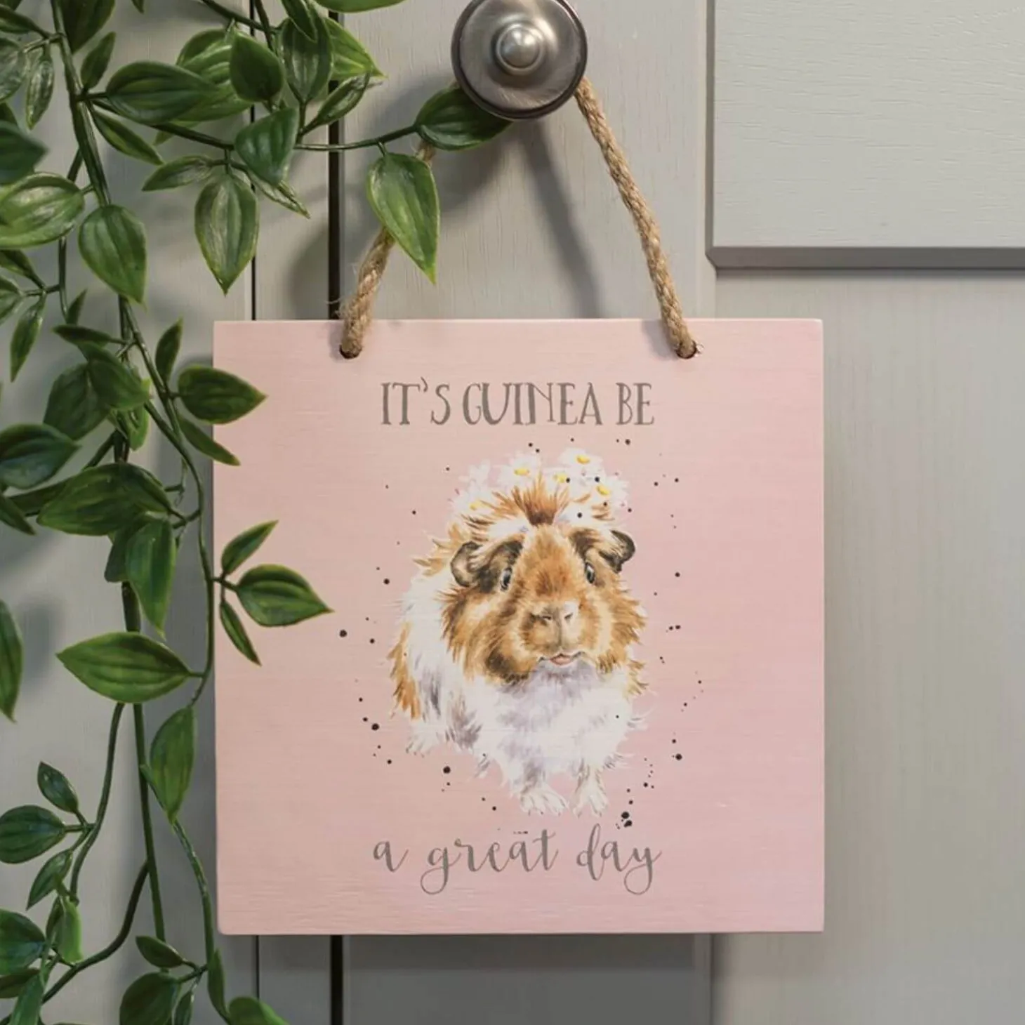 Wrendale Designs Wooden Plaque - It's Guinea Be A Great Day