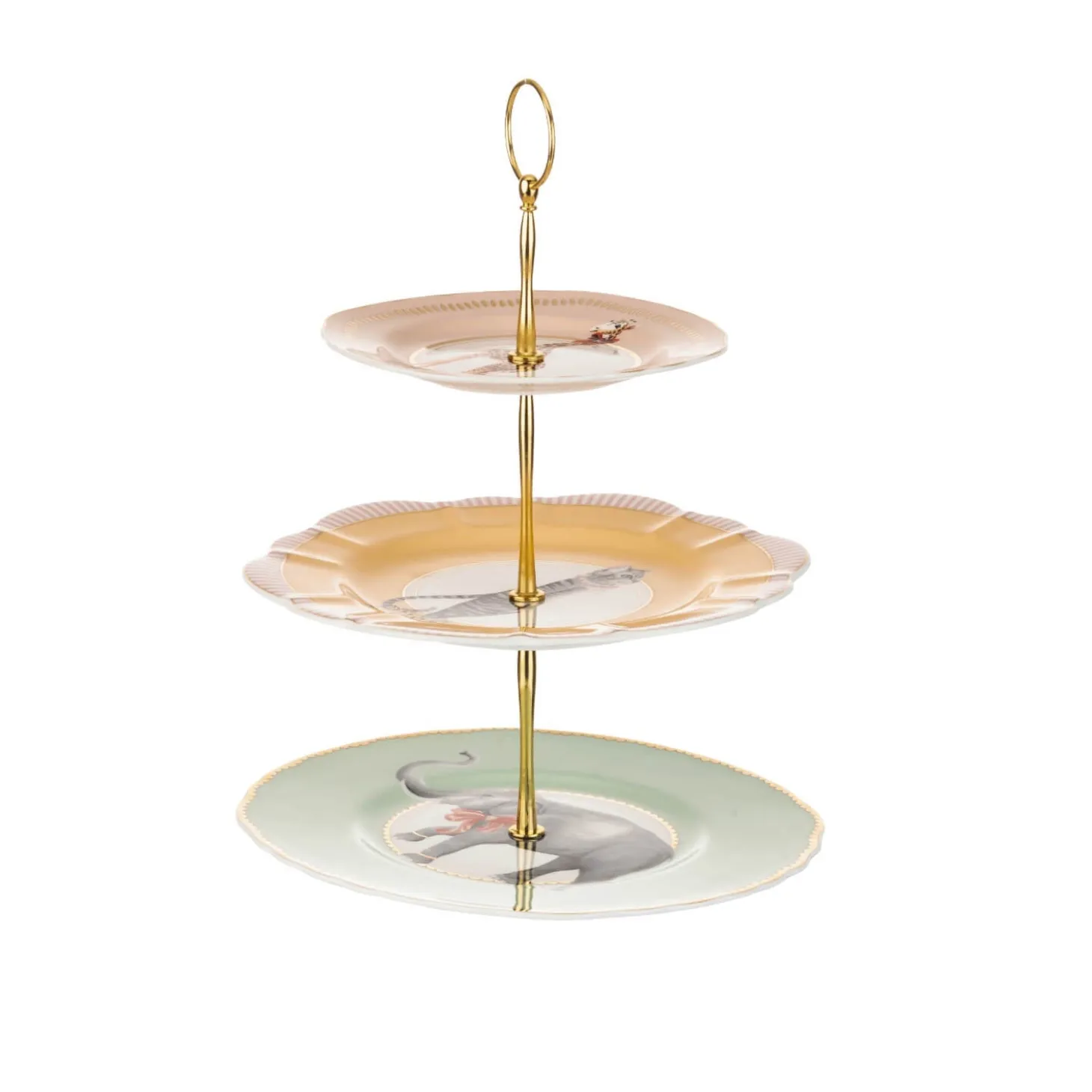 Yvonne Ellen 3 Tier Fine China Cake Stand - Animal