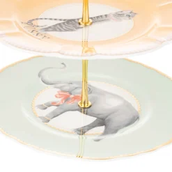 Yvonne Ellen 3 Tier Fine China Cake Stand - Animal