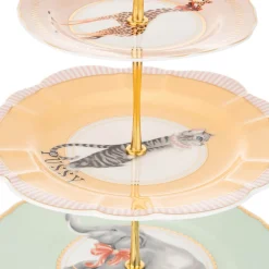 Yvonne Ellen 3 Tier Fine China Cake Stand - Animal