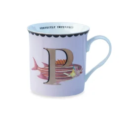 Yvonne Ellen Bone China 330ml Alphabet Mug - P
