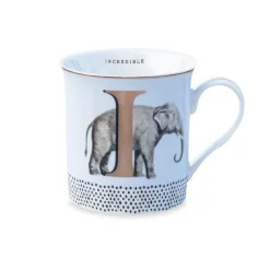 Yvonne Ellen Bone China 330ml Alphabet Mug - I