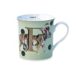 Yvonne Ellen Bone China 330ml Alphabet Mug - F