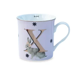 Yvonne Ellen Bone China 330ml Alphabet Mug - X