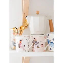 Yvonne Ellen Bone China 330ml Alphabet Mug - V