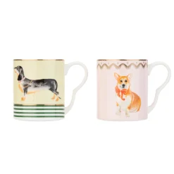 Yvonne Ellen Bone China Teapot & 2-Piece Mug Set - Doggie