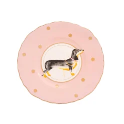 Yvonne Ellen 23cm Fine China Sandwich Plate - Sausage Doggie