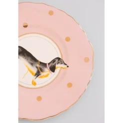 Yvonne Ellen 23cm Fine China Sandwich Plate - Sausage Doggie