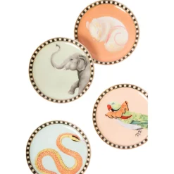Yvonne Ellen Fine China 4-Piece Coaster Set - Animal