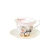 Yvonne Ellen Fine China Teacup & Saucer - Elephant