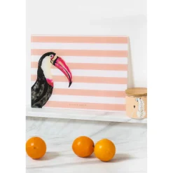 Yvonne Ellen Glass Worktop Saver - Toucan