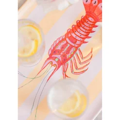 Yvonne Ellen Large Melamine Picnic Tray - Lobster
