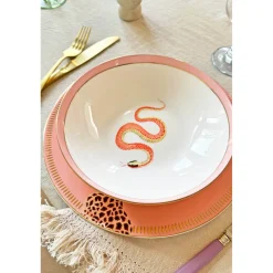 Yvonne Ellen 4-Piece Fine China Pasta Bowls - Animal