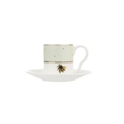 Yvonne Ellen 2-Piece Fine China Espresso Cup & Saucer - Slogan