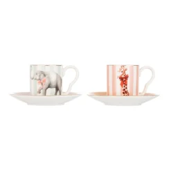 Yvonne Ellen 2-Piece Fine China Espresso Cup & Saucer - Animal