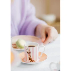 Yvonne Ellen 2-Piece Fine China Espresso Cup & Saucer - Animal