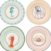 Yvonne Ellen 4-Piece Fine China Side Plates - Under The Sea