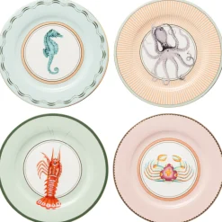 Yvonne Ellen 4-Piece Fine China Side Plates - Under The Sea