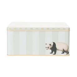 Yvonne Ellen Set Of 2 Rectangular Storage Tins - Panda & Parakeet