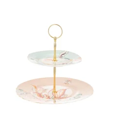 Yvonne Ellen 2-Tier Fine China Cake Stand - Floral