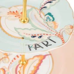 Yvonne Ellen 2-Tier Fine China Cake Stand - Floral