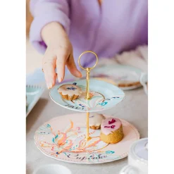 Yvonne Ellen 2-Tier Fine China Cake Stand - Floral