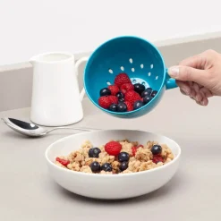 Zeal Berry 10cm Melamine Colander with Handle - Aqua