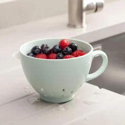 Zeal Berry 10cm Melamine Colander with Handle - Sage Green