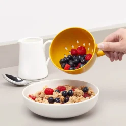 Zeal Berry 10cm Melamine Colander with Handle - Mustard