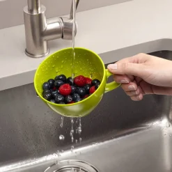 Zeal Berry 10cm Melamine Colander with Handle - Lime