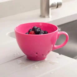 Zeal Berry 10cm Melamine Colander with Handle - Neon Pink