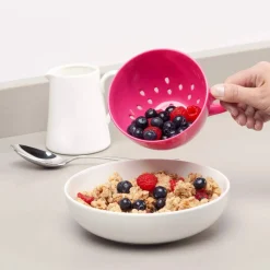 Zeal Berry 10cm Melamine Colander with Handle - Neon Pink